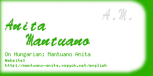 anita mantuano business card